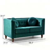 Chesterfield Loveseat 2 Seater Couch For Living Room