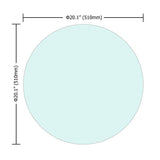 20" Round Tempered Glass Table Top Clear Glass 1 / 4" Thick Round Polished Edge - Transparent