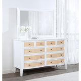 Talia - 10 Drawer Dresser And Mirror Set - White