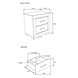 Elsa - 2 Toned Nightstand With Bar Handle And Spacious Drawers
