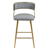 Counter Height Bar Stools With Powder Coating Base And Footrest (Set of 2) -