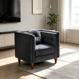 Chesterfield Accent Tufted Square Arm Side Chair