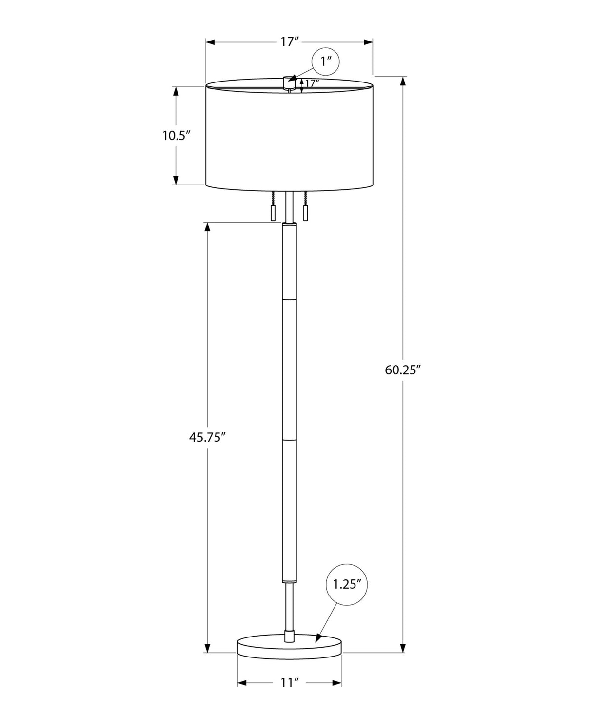 Floor Lamp Lighting - Black