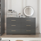 Large 6 Drawers Chest Of Drawer Dressers Table With Handle