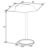 Fresno - Curved Cloud Shaped Bistro Bar Table Bar Table - Black