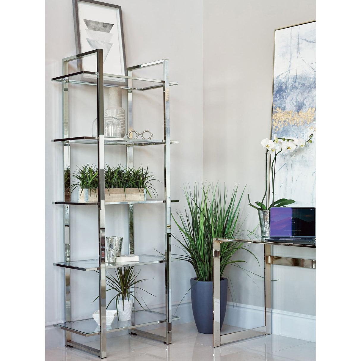 Colfax - 5 Shelf Bookshelf - Clear