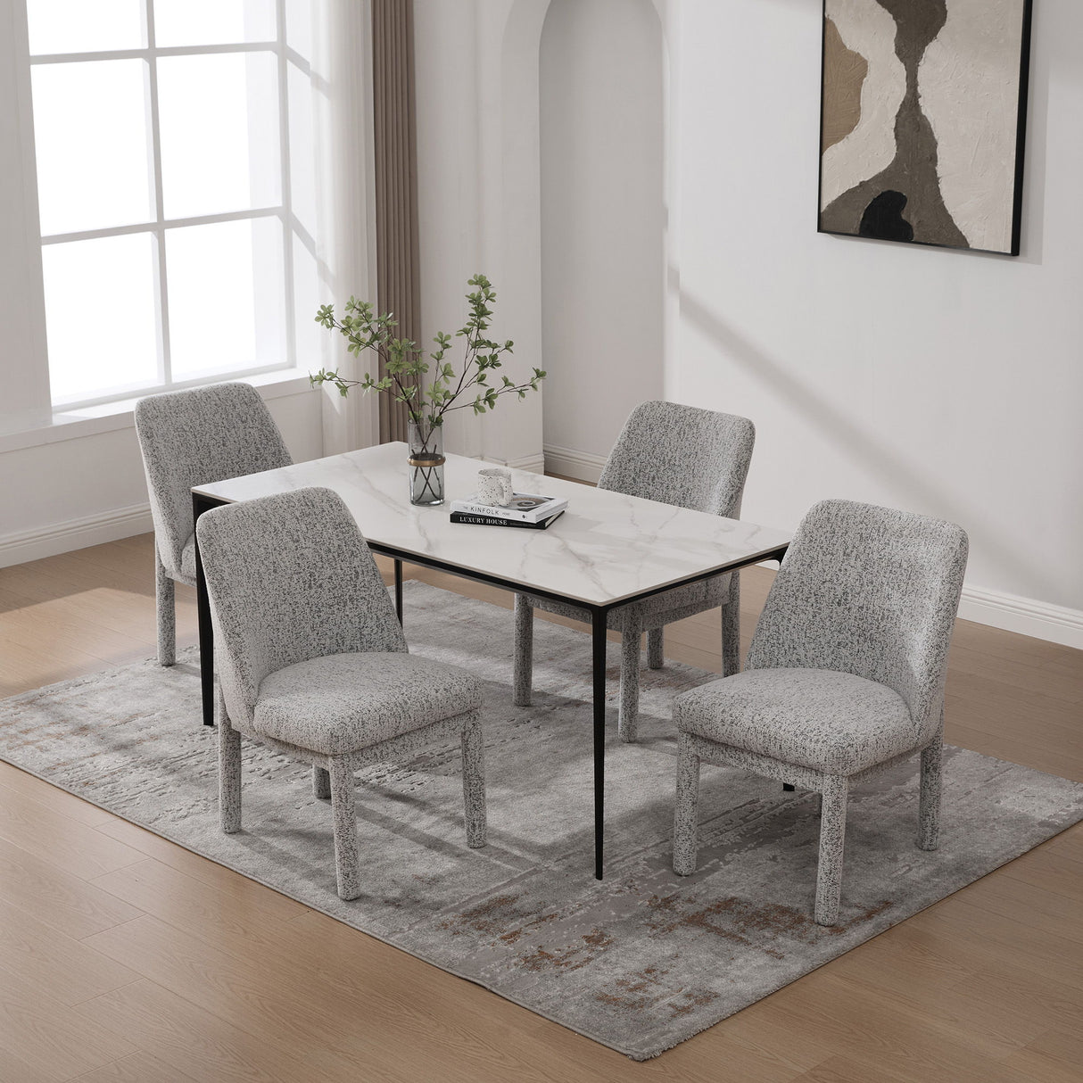 Wide Minimalist Dining Chair
