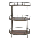 Round Butler Tray Table - Chestnut