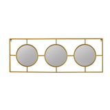 3 Mirror Piece Wall Mirror InRectangular Frame, Home Wall Decor For Bedroom Living Room