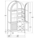 Kimpton - 4 Door Dining Display Cabinet - Beige