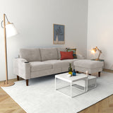 3 Seater Convertible Combination L Shaped Sofa With Footstools With Storage