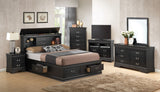 Traditional Style Bookcase Storage Bed