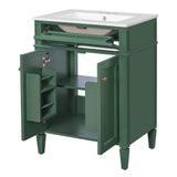 Bathroom Vanity With 2 Doors And Tip Out Drawer, Soft Closing Hinges