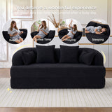 Foldable Sofa Bed, Boneless Couch Convertible Sleeper With 4 Pillows