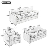 Cozy Sofa Set Oversized Comfy Cloud Sofa With Double Cushion