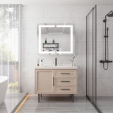 Medicine Cabinet With LED Vanity Mirror, Anti-Fog, Waterproof, Dimmable With Touch Switch