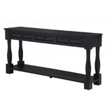 Long Console Table With Drawers And Shelf