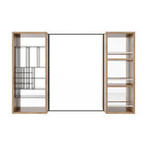 41.3" Wall Mounted Bathroom Cabinet With Storage - Imitative Oak