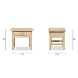 Rowan - Side Table With Drawer - Light Brown
