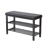 Shoe Bench With Cushion, Storage Seat For Entryway