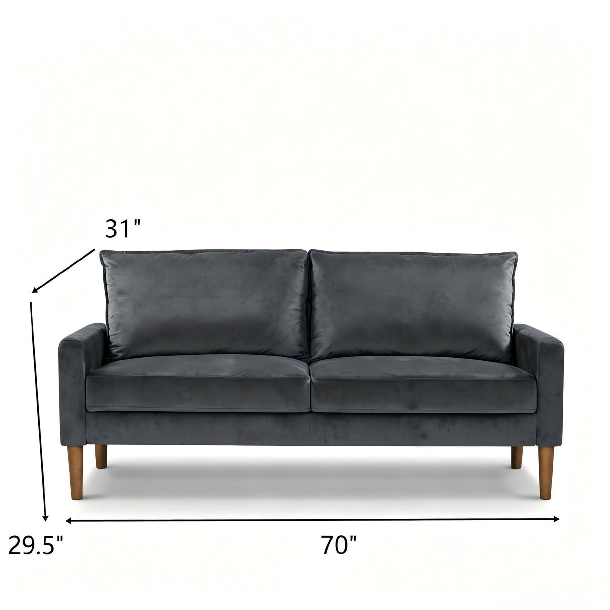 Upholstered Sofa, 3 Seater Couch For Living Room