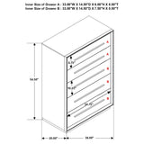 Prescott - 5 Drawer Chest - Brown