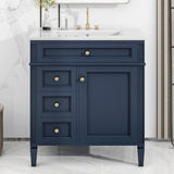 Bathroom Vanity With Top Sink, Storage Cabinet With 2 Drawers, Tip Out Drawer