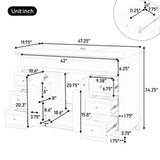 Bathroom Vanity & Sink, 6 Soft Close Drawers & Double Doors - White