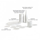 10 Pieces Luxury Natural Marble Dining Room Accessories Set