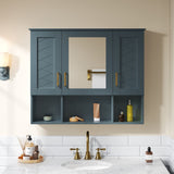 Modern Wall Mounted Medicine Cabinet With Adjustable Shelves, Soft Close Doors, High Define Mirror