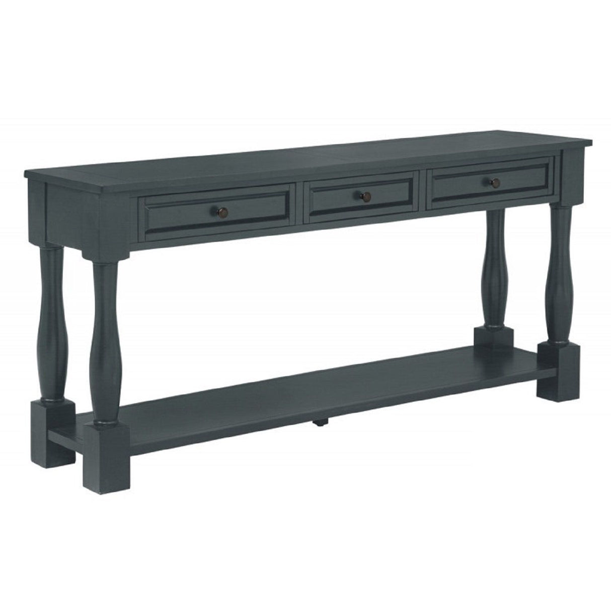 Long Console Table With Drawers And Shelf