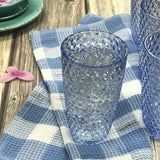 Leading Ware Diamond Cut Acrylic Drinking Glasses (Set of 4)
