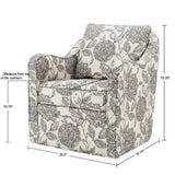 Wide Seat Arm Chair With 360 Degree Rotation