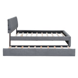 Upholstered Platform Bed With Trundle