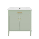 Bathroom Vanity With Sink, Soft Close Doors And Adjustable Shelf