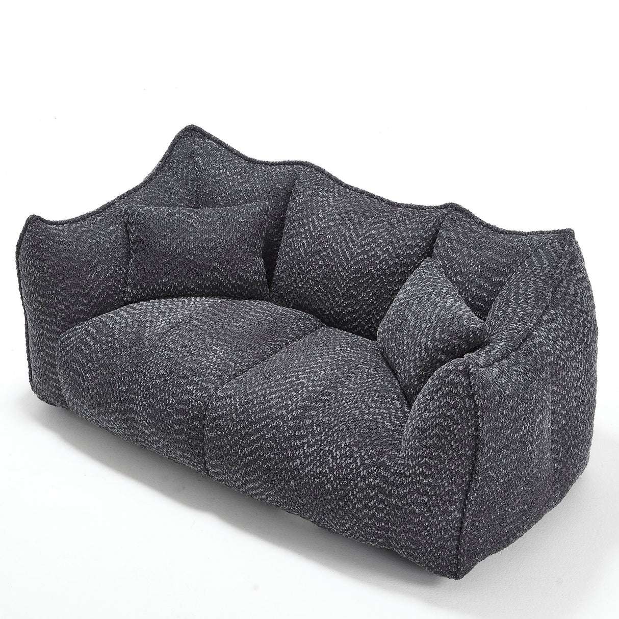 Comfortable Dual Beanbag Chair With High Resilience Foam Core For 2 People