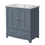 Bathroom Vanity With Sink, Cabinet With Adjustable Shelf And Drawer Divider