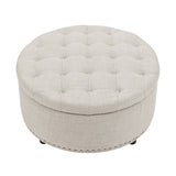 Tufted Storage Ottoman With Upholstery