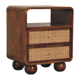 Larissa - 2 Drawer Nightstand - Brown