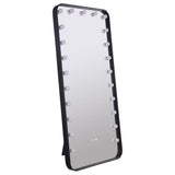 Villancourt - LED Standing Mirror With Speakers - Black