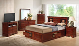 Traditional Style Bookcase Storage Bed