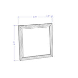 Moon - Marble Mirror With LED - White