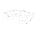 Custom Configuration Modular Sectional With Toss Pillows