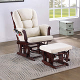 Upholstered Glider Chair With Ottoman