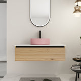 Wall Mounted Bathroom Vanity With Art Sink & 1 Soft Close Drawer