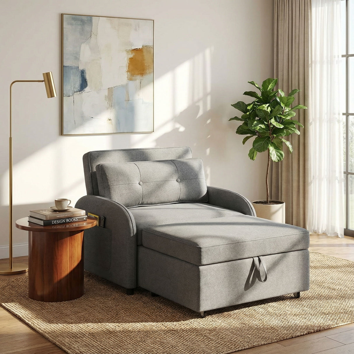 3 In 1 Convertible Sleeper Sofa Bed For Living Room