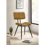 Tufted Side Chairs Upholstery And Tapered Legs (Set of 2) - Camel