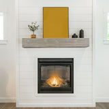 Rustic Wood Fireplace Mantel, Wall-Mounted & Floating Shelf For Home Decor