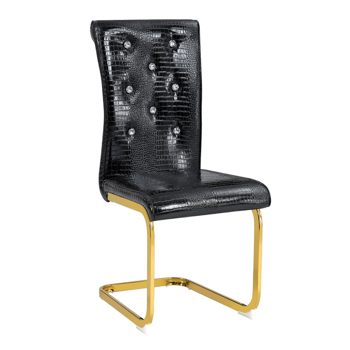 Elegant Design Alligator Skin Upholstered Dining Chairs