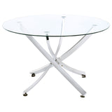 Declan - Round Top Dining Table - Chrome